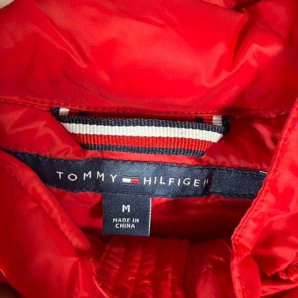 Tommy Hilfiger Vibrant Red Puffer Vest - Picture 4 of 5
